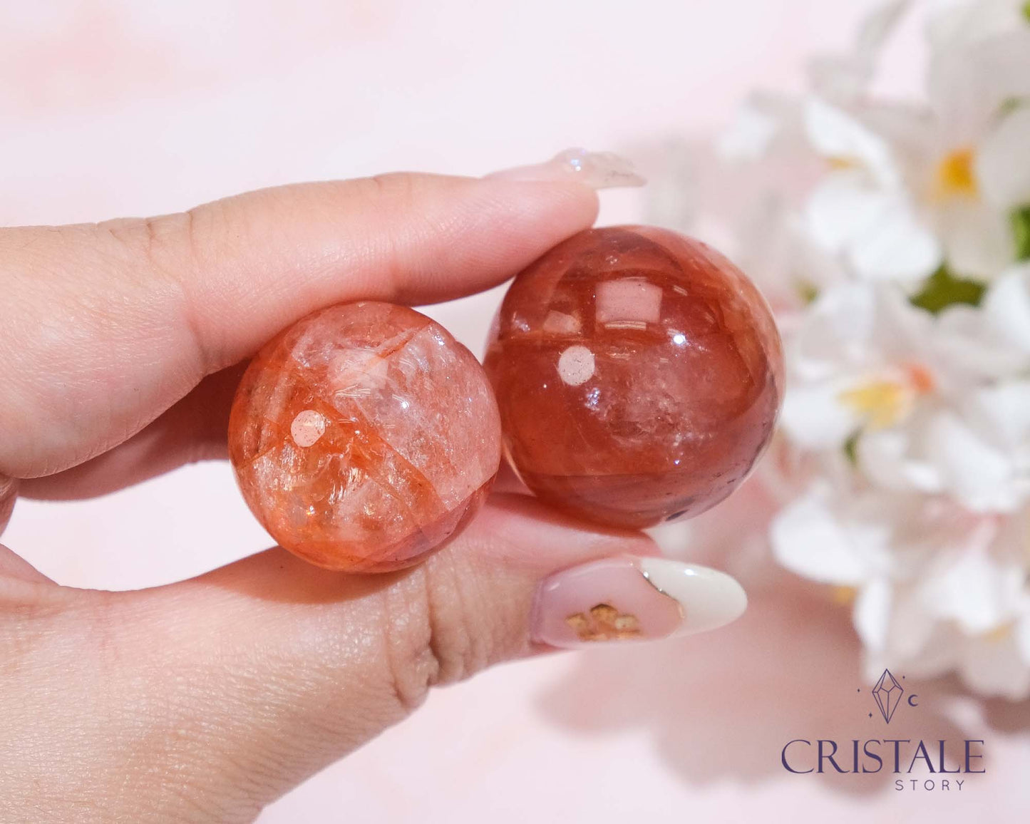 Fire Quartz / Hematoid Quartz Sphere