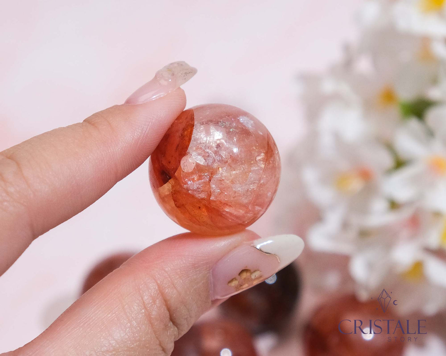 Fire Quartz / Hematoid Quartz Sphere