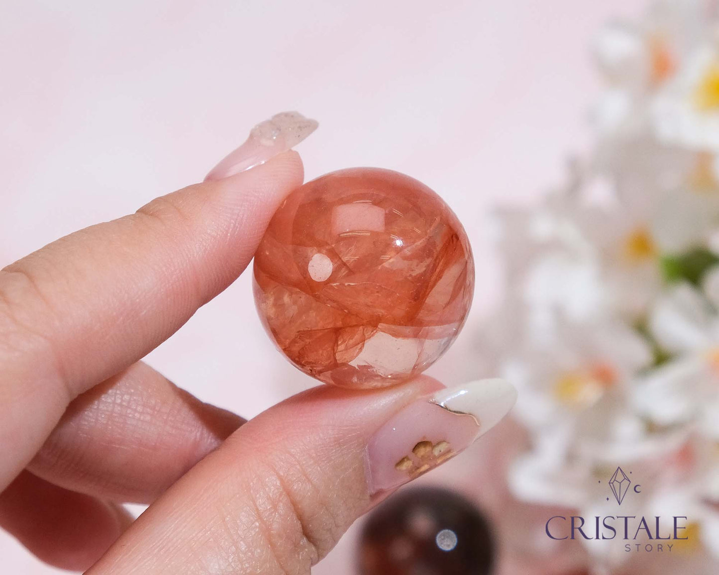 Fire Quartz / Hematoid Quartz Sphere