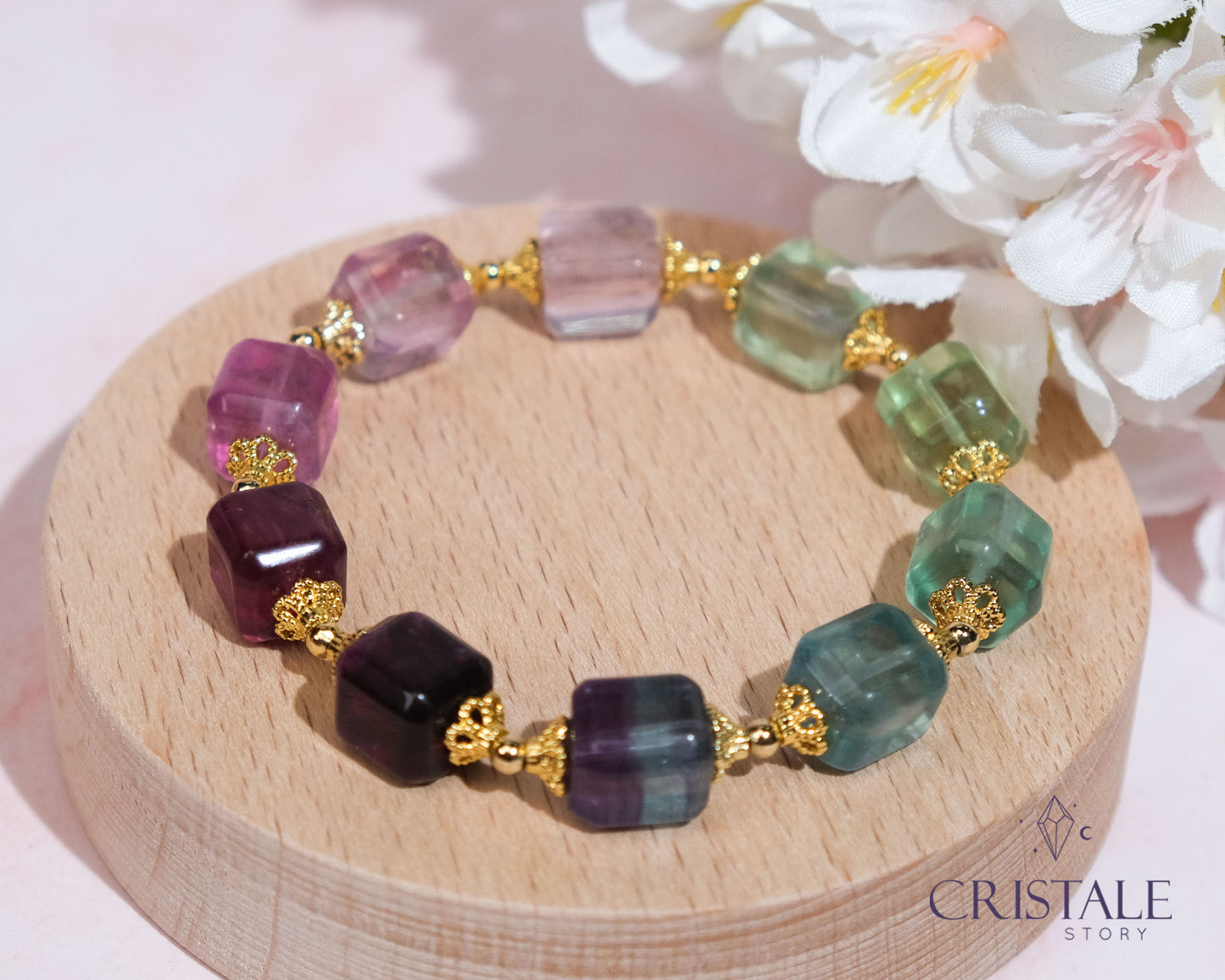 Fluorite Cube Bracelet