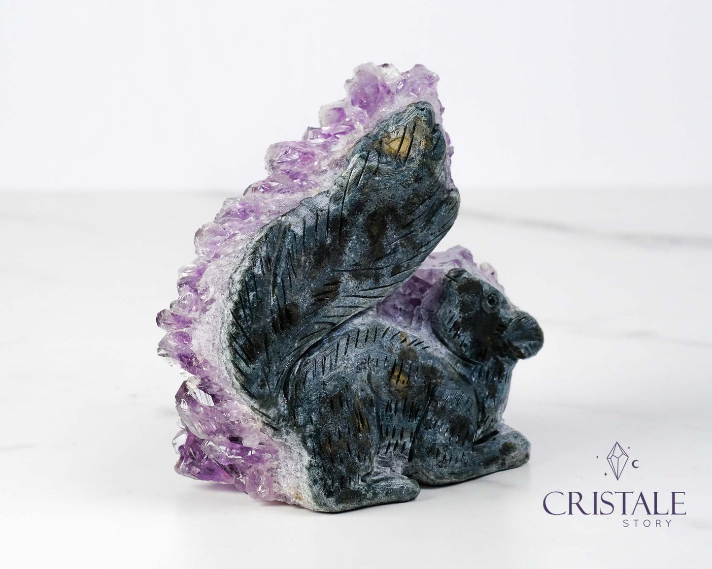 Amethyst Squirrel Shaped Cluster #2