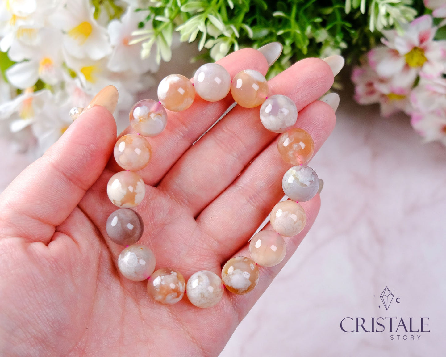 Flower Agate Bracelet