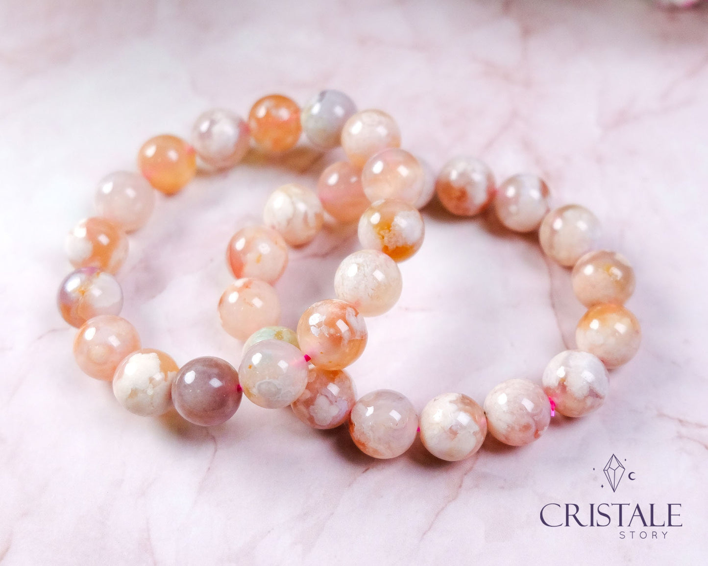 Flower Agate Bracelet