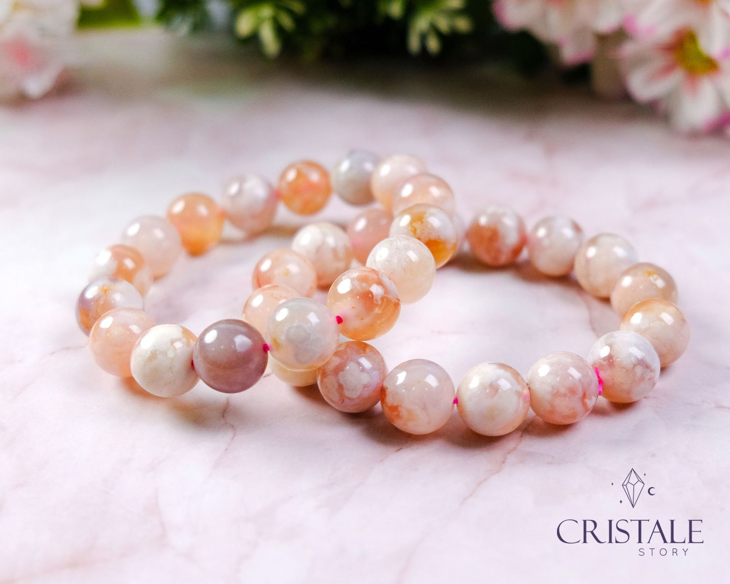 Flower Agate Bracelet