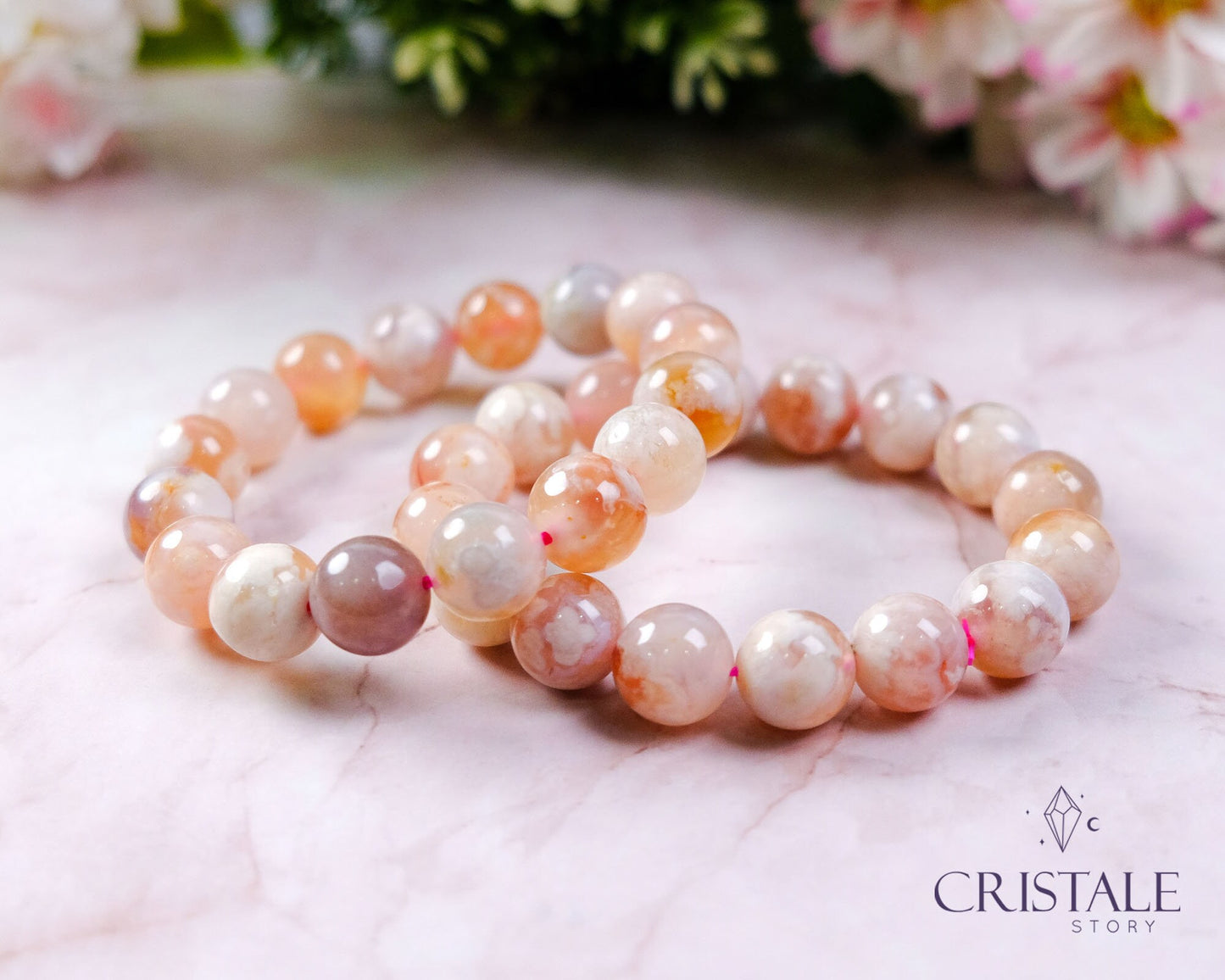 Flower Agate Bracelet