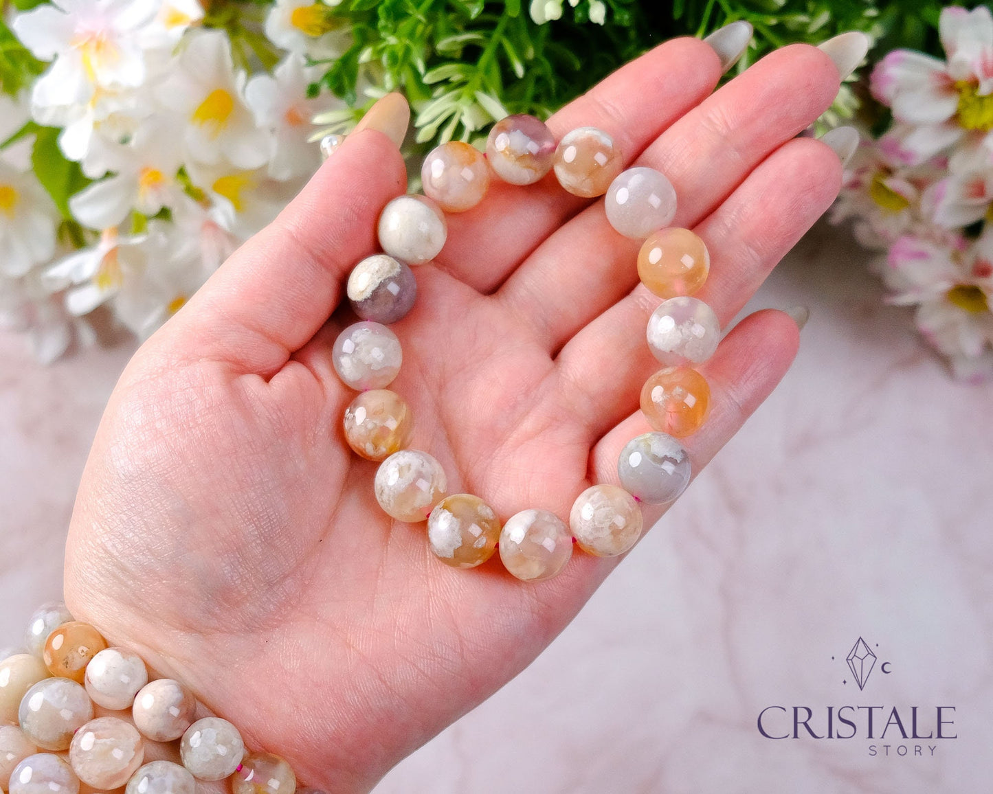 Flower Agate Bracelet