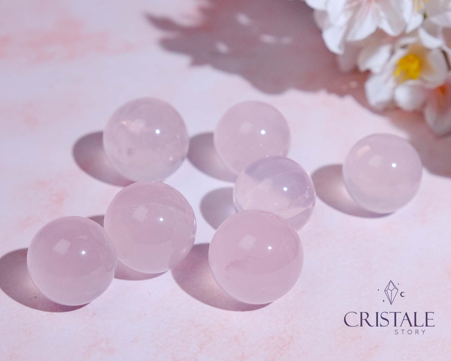 Star Rose Quartz Sphere