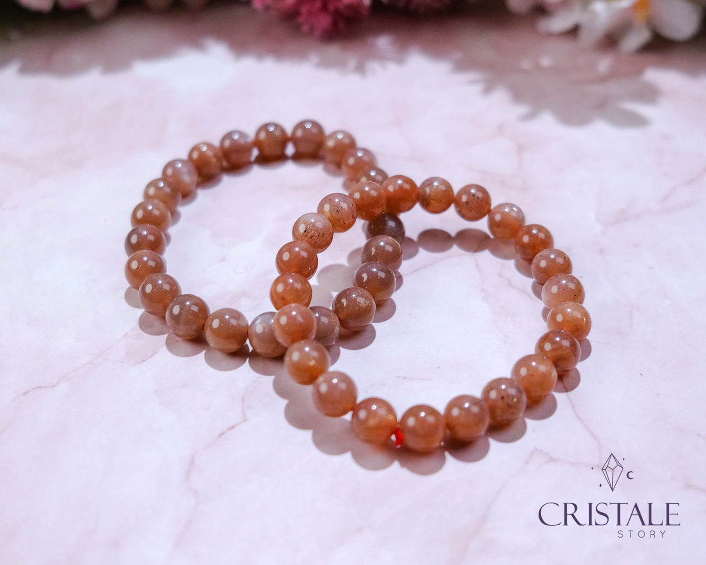 Peach Moonstone Bracelet