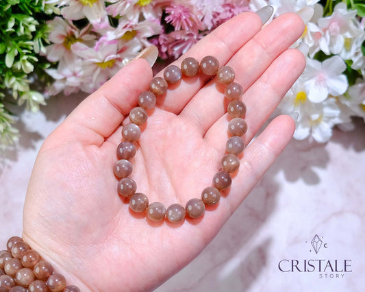 Peach Moonstone Bracelet