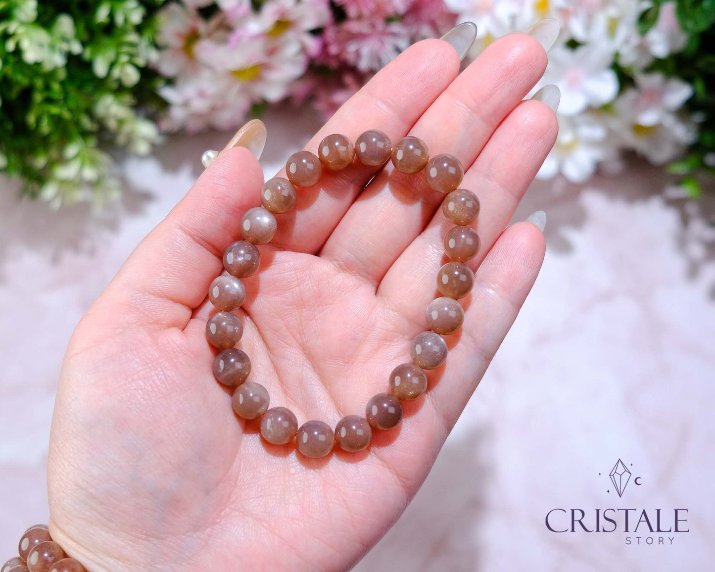 Peach Moonstone Bracelet