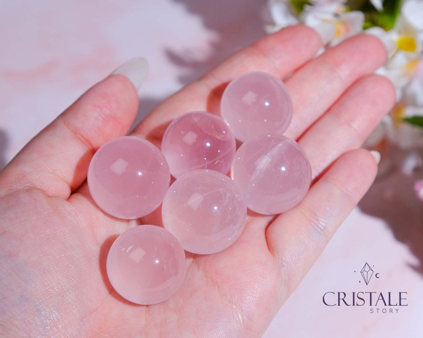 Star Rose Quartz Sphere