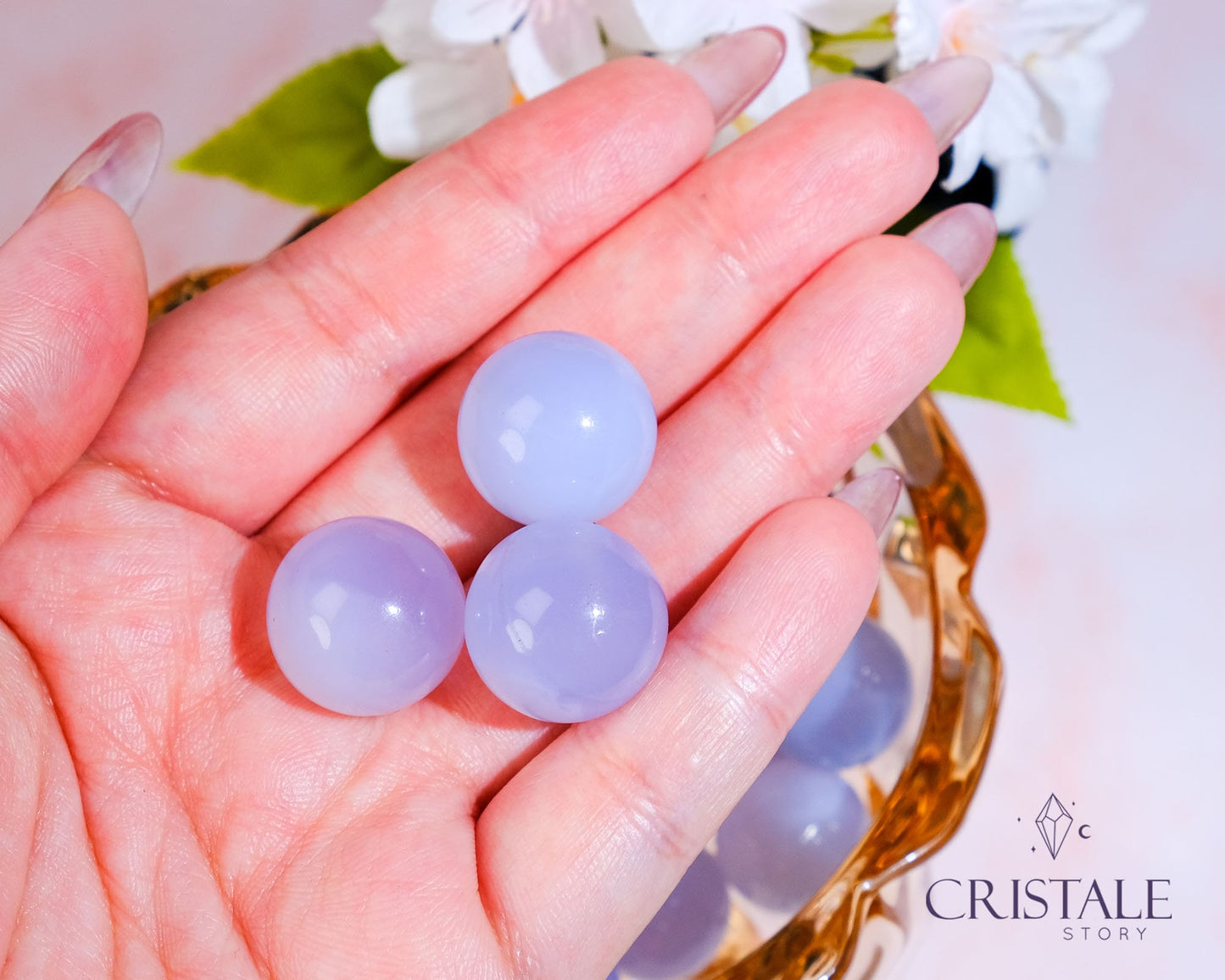 Blue Chalcedony Mini Sphere 17mm