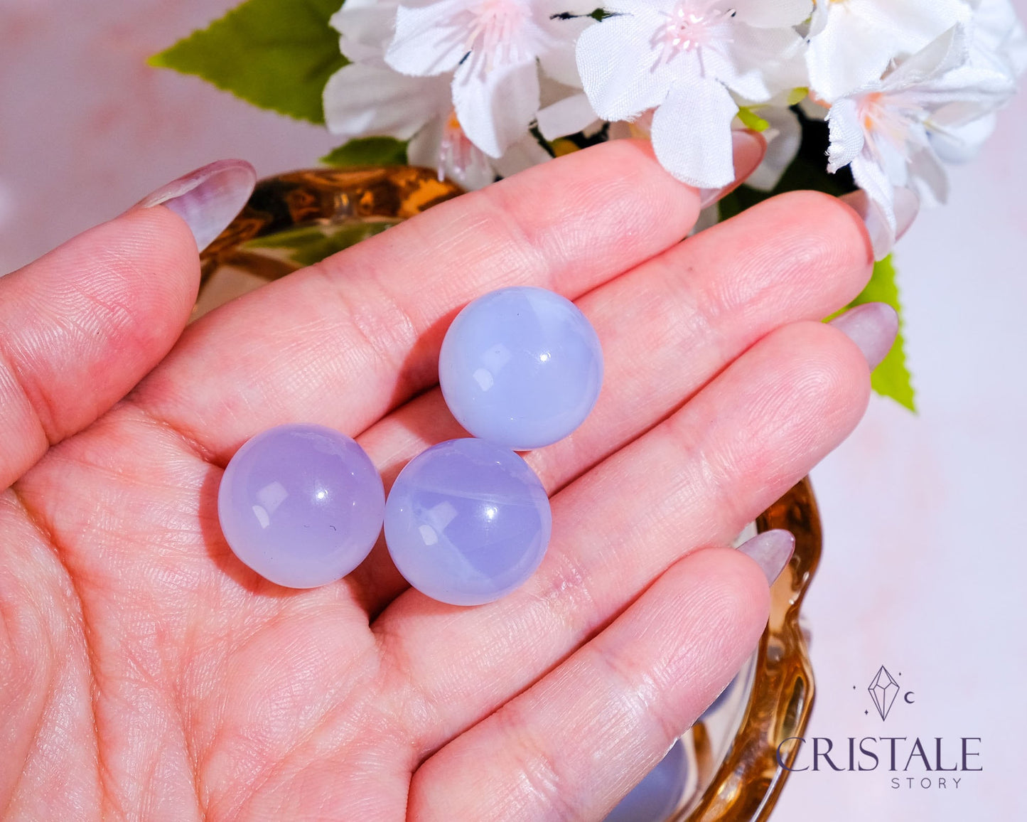 Blue Chalcedony Mini Sphere 17mm