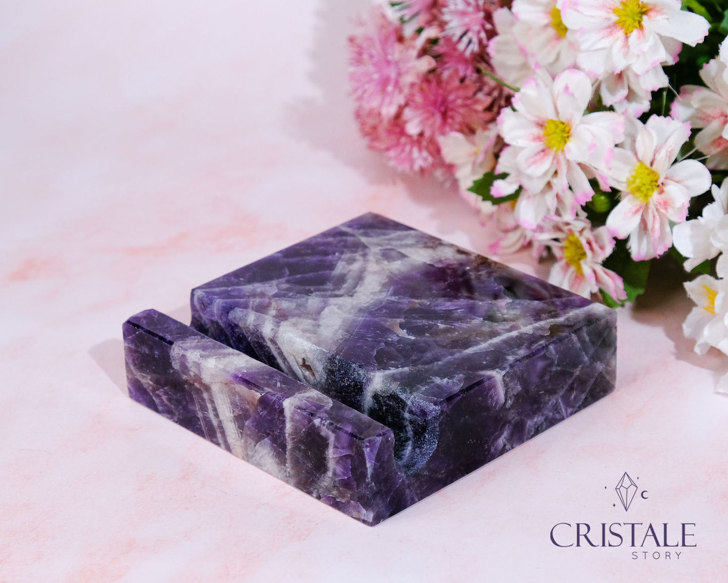 Chevron Amethyst Phone Holder