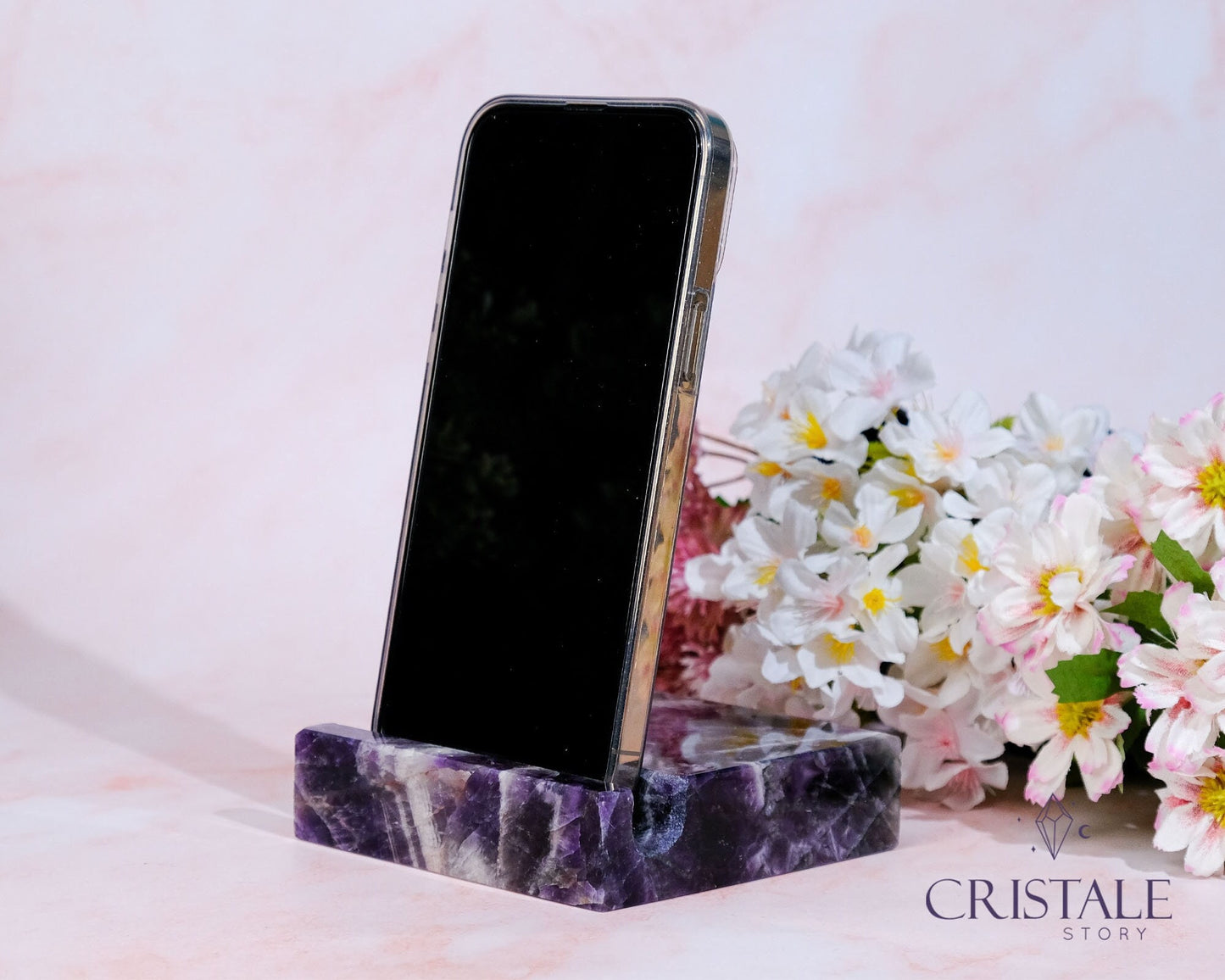 Chevron Amethyst Phone Holder