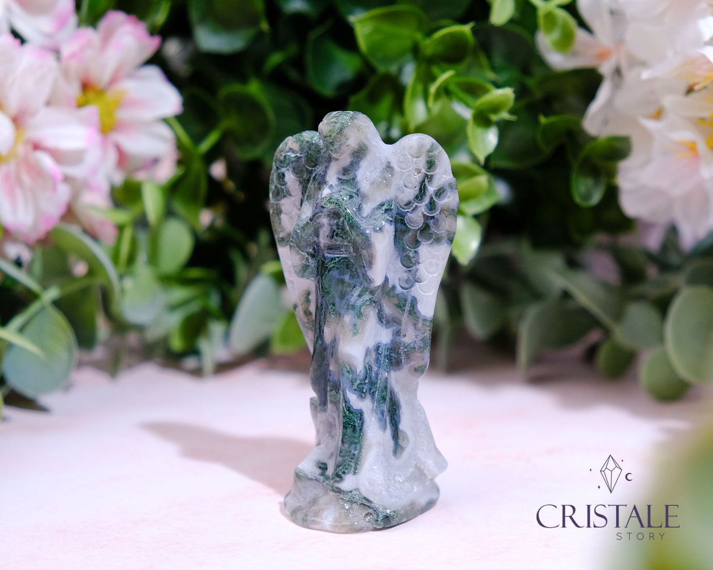 Moss Agate Angel #2