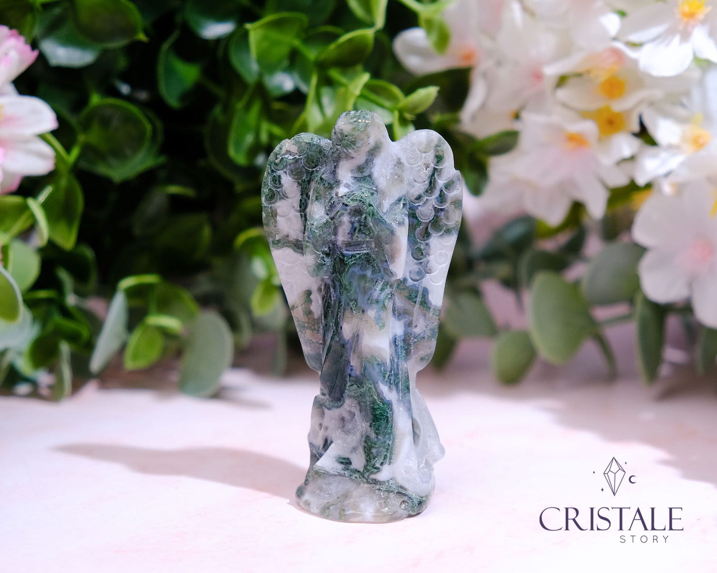 Moss Agate Angel #2