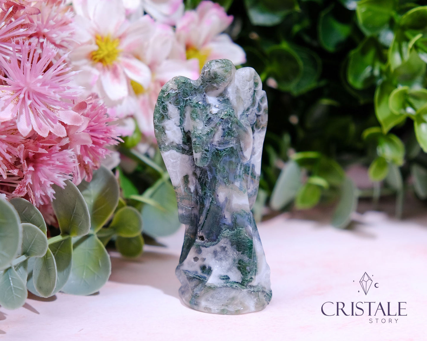 Moss Agate Angel #2