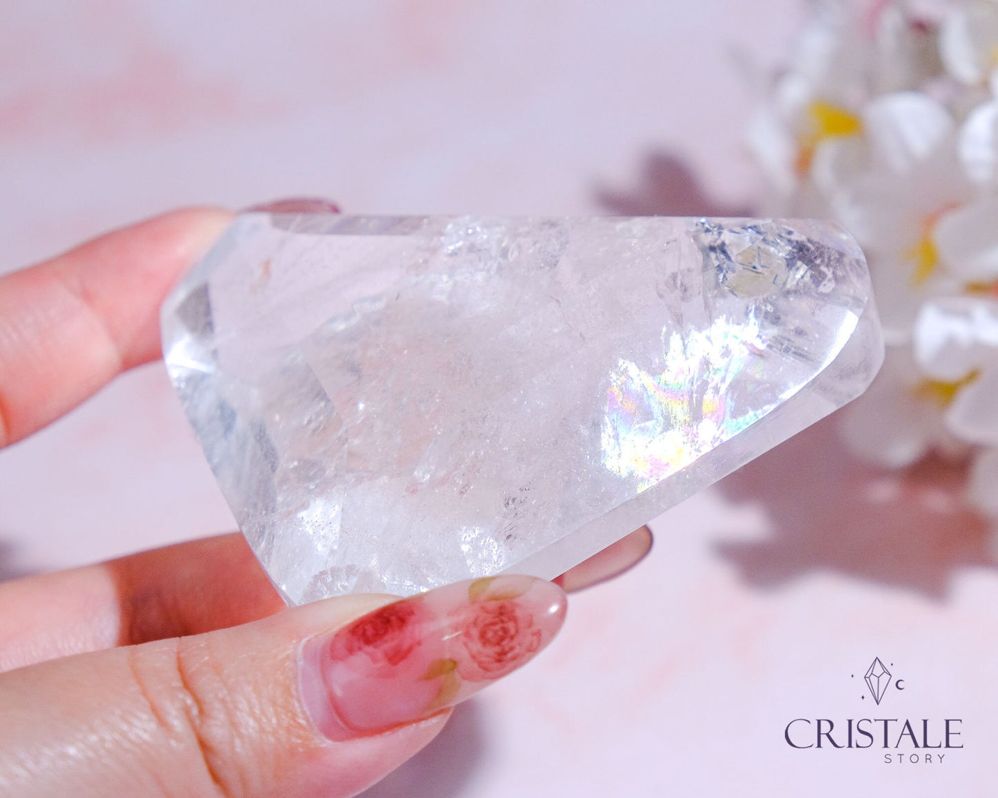 Clear Quartz Faceted Heart #5